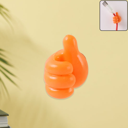 Orange Multifunctional Multi functional Hand Shape Wall Clip Hanger Keys Cable Holder Your Brand