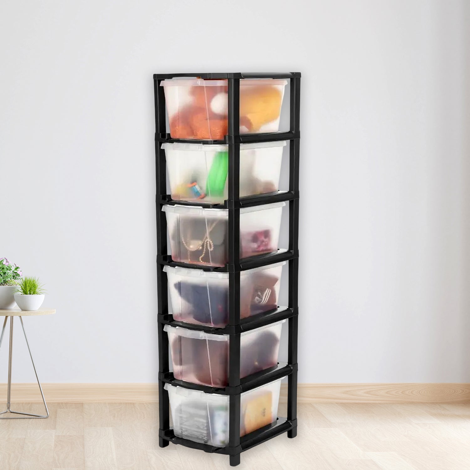6-Layer Modular Plastic Drawer Storage Cabinet Your Brand