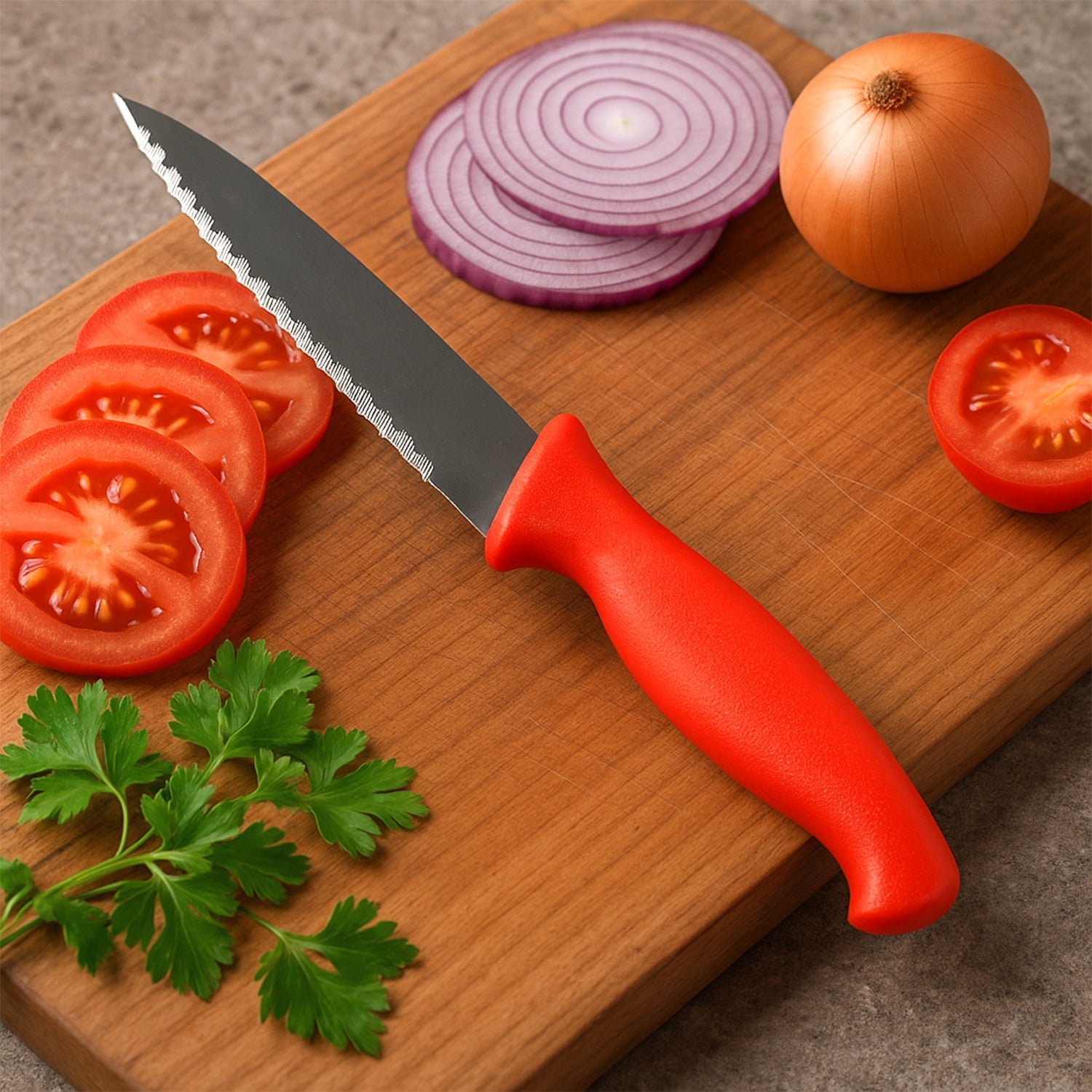Stainless Steel Serrated Kitchen Knife (1 Pc) Your Brand