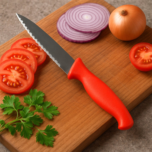 Stainless Steel Serrated Kitchen Knife (1 Pc) Your Brand