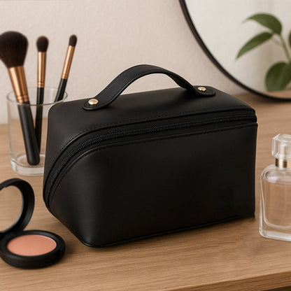 Premium Travel Makeup & Toiletry Organizer Pouch with Zipper & Handle (1 Pc / Mix Color) Your Brand