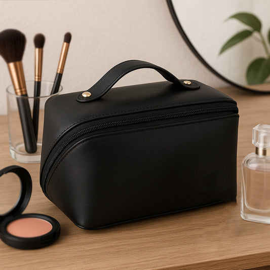 Premium Travel Makeup & Toiletry Organizer Pouch with Zipper & Handle (1 Pc / Mix Color) Your Brand