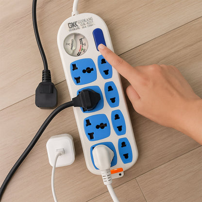 8 socket Heavy Duty Power Extension Board (10 mtr. / 1 Pc) Your Brand