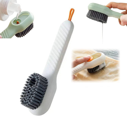 Multifunctional Scrubbing Brush with Liquid / Soap Dispenser, Cleaning Brush with Liquid / Soap Dispenser, Shoe Brush for Cleaning, Cloth Cleaning Brush with Handle Liquid Shoe Brush For Shoe Clothes (1 Pc) Your Brand