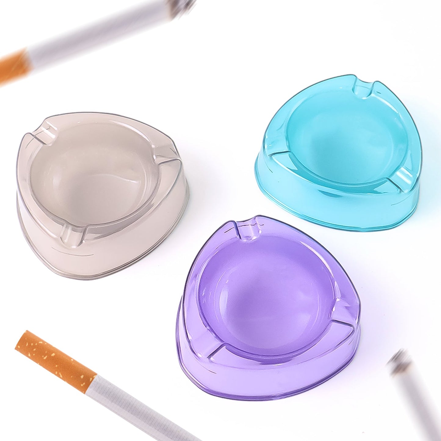 Oblivion Transparent Plastic Ashtray (Mix Color & 1 Pc) Your Brand