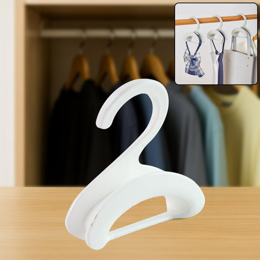 Compact Dual-Slot Multi-Purpose Plastic Hook Hanger (1 Pc) Your Brand