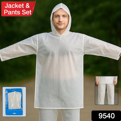 Full-Body Rain Suit – Jacket & Pants Set Fashion Portable Adult Rain Coat (1pc) Your Brand