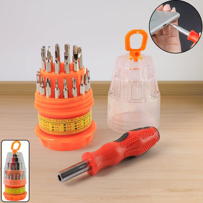 (SET OF 4PC) SCREWDRIVER SET, STEEL 31 IN 1 WITH 30 SCREWDRIVER BITS, PROFESSIONAL MAGNETIC DRIVER SET, B Grade Your Brand