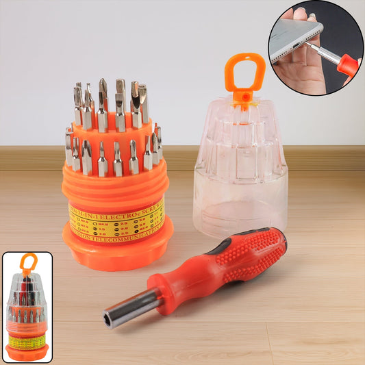 (SET OF 4PC) SCREWDRIVER SET, STEEL 31 IN 1 WITH 30 SCREWDRIVER BITS, PROFESSIONAL MAGNETIC DRIVER SET, B Grade Your Brand