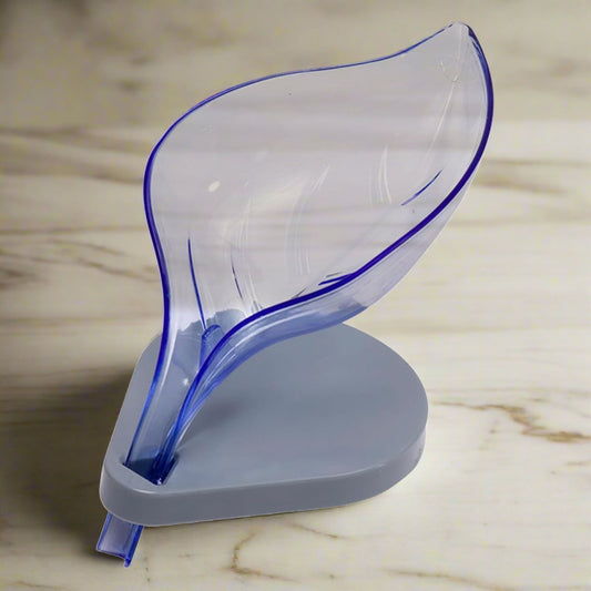 Plastic Leaf Shape Soap Box Self Draining Bathroom Soap Holder, Decorative Drainage Plastic Soap Dish with Draining Tray (Mix Color / 1 Pc) Your Brand