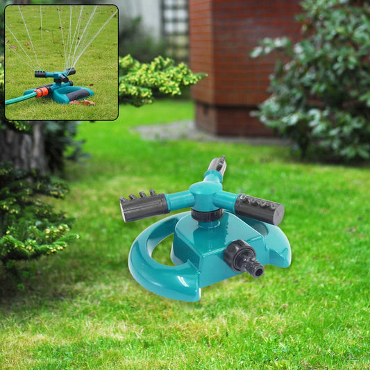 3 Arm 360° Sector Rotating Water Sprinkler Garden Pipe Hose Irrigation Yard Your Brand