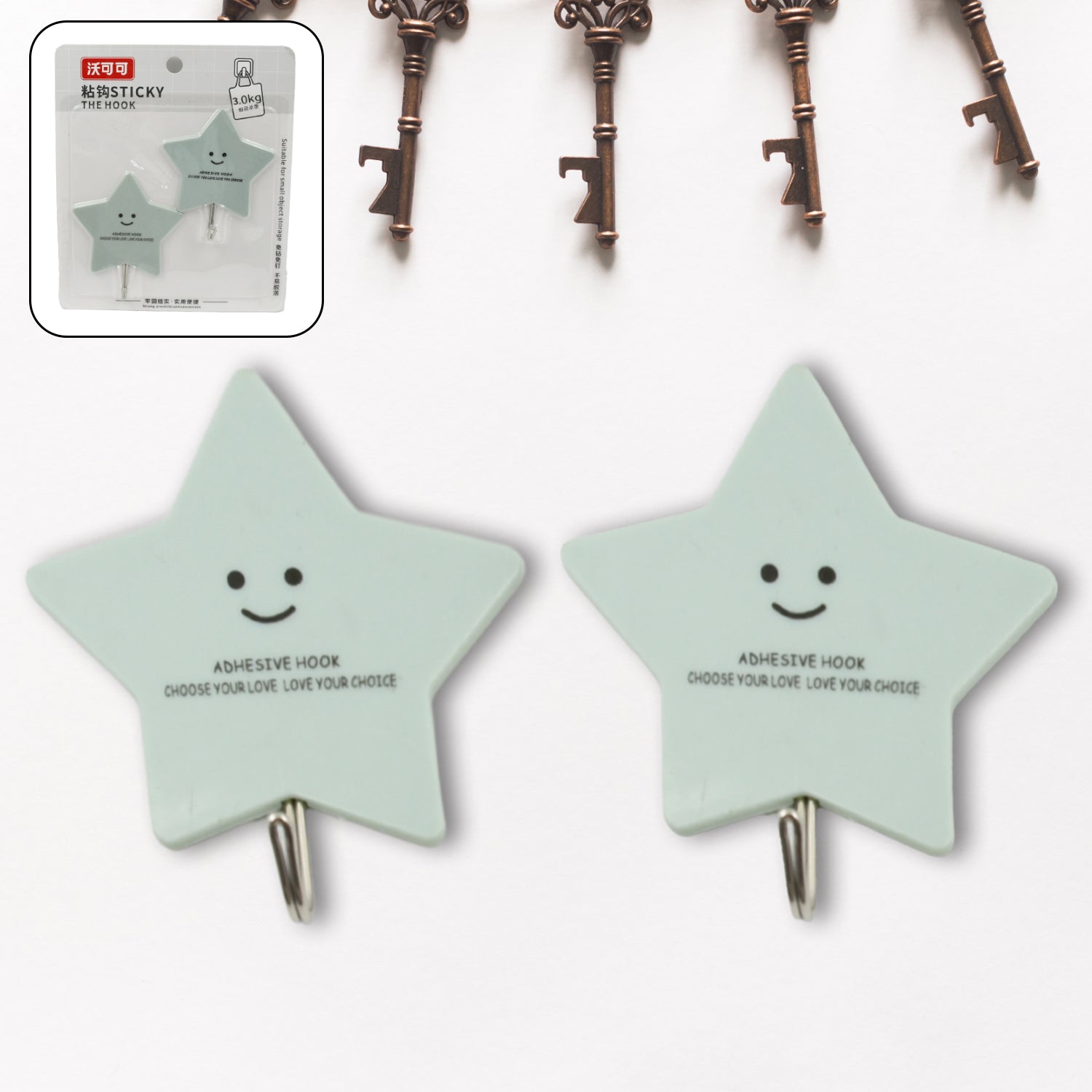Multipurpose Strong Self-Adhesive Hooks – Heavy Plastic Wall Hooks for Home, Kitchen & Office Use Your Brand