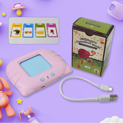 Preschool Learning Toys Flash Cards for Small Kids Educational Toys English Words Learning Machine for Kids with 224 Words, Birthday Gift for Kids Intelligent Electric Kids Language Card (1 Set) Your Brand