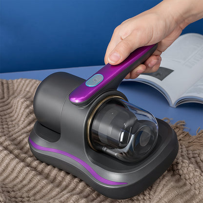 Powerful Suction Portable Handheld Vacuum Cleaner - Low Noise Vacuum Cleaner for Bed - Cordless Vacuum Cleaner for Car Seat Crevices Pillows, Mattresses, Sofas Wireless Anti Dust and Mite Cleaner Your Brand