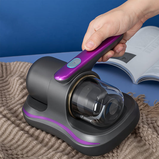 Powerful Suction Portable Handheld Vacuum Cleaner - Low Noise Vacuum Cleaner for Bed - Cordless Vacuum Cleaner for Car Seat Crevices Pillows, Mattresses, Sofas Wireless Anti Dust and Mite Cleaner Your Brand