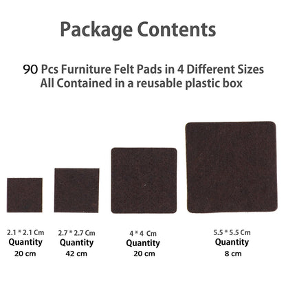 Furniture Pad Square Felt Pads Floor Protector Pad For Home & All Furniture Use Your Brand