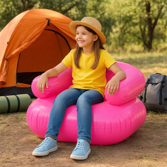 Inflatable Sofa Chair for Boys and Girls Suitable for Camping (28 Inch Approx / 1 Set) Your Brand