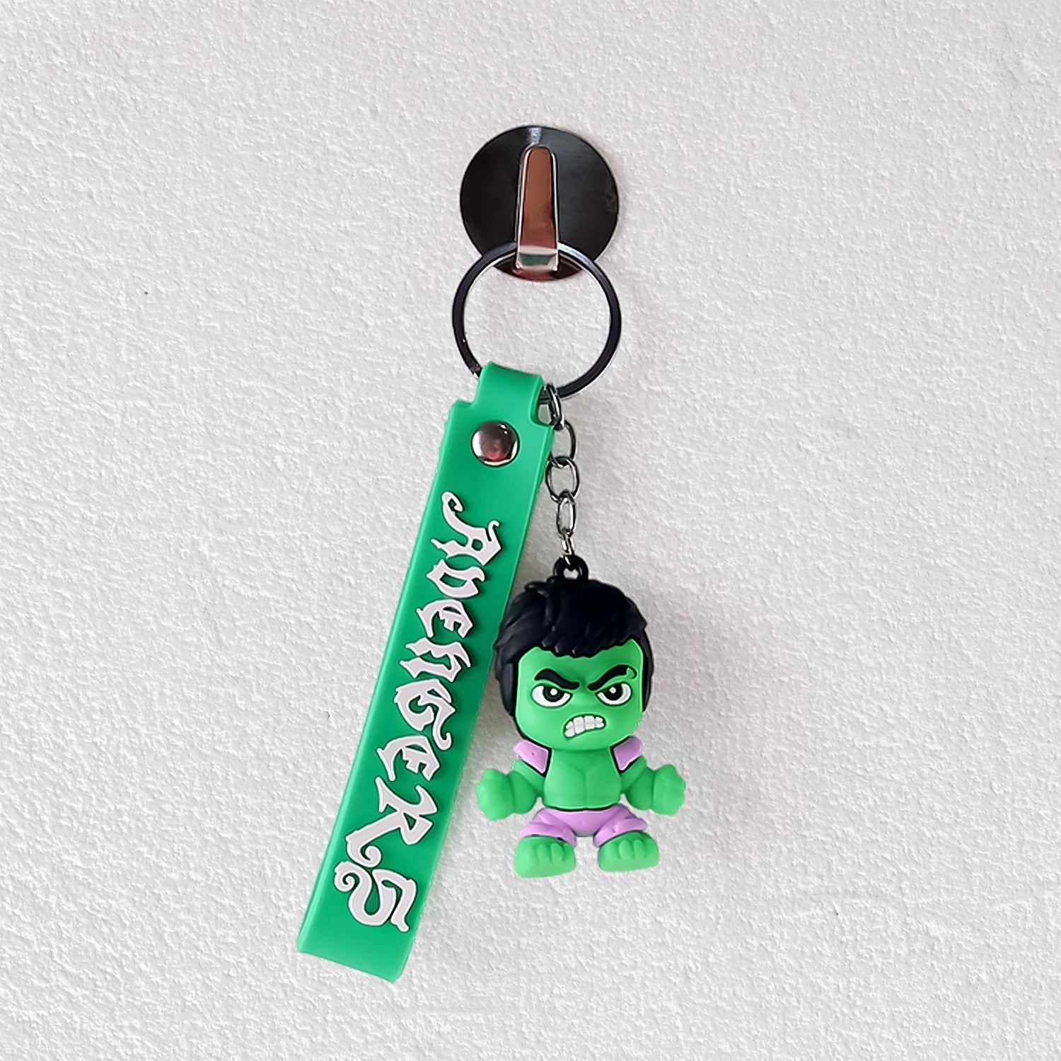 Cute Cartoon Silicone 3D Key Chain with Metal Hook & Strap (Pack of 1) Your Brand