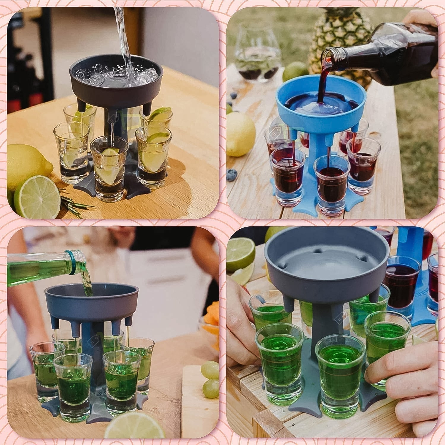 6-Port Drink Dispenser Stand (1 Pc) Your Brand