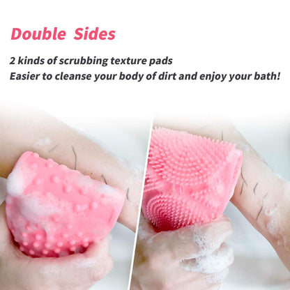 Silicone Body Back Scrubber - Double-Sided Bath Brush for Deep Cleaning & Massage (Medium Size /1pc) Your Brand