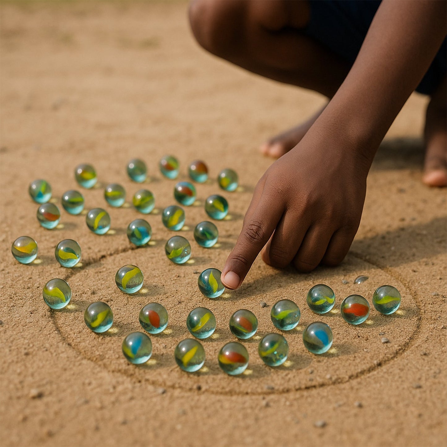 Glass Marbles for Kids Approx 35 (35 in 1) Your Brand