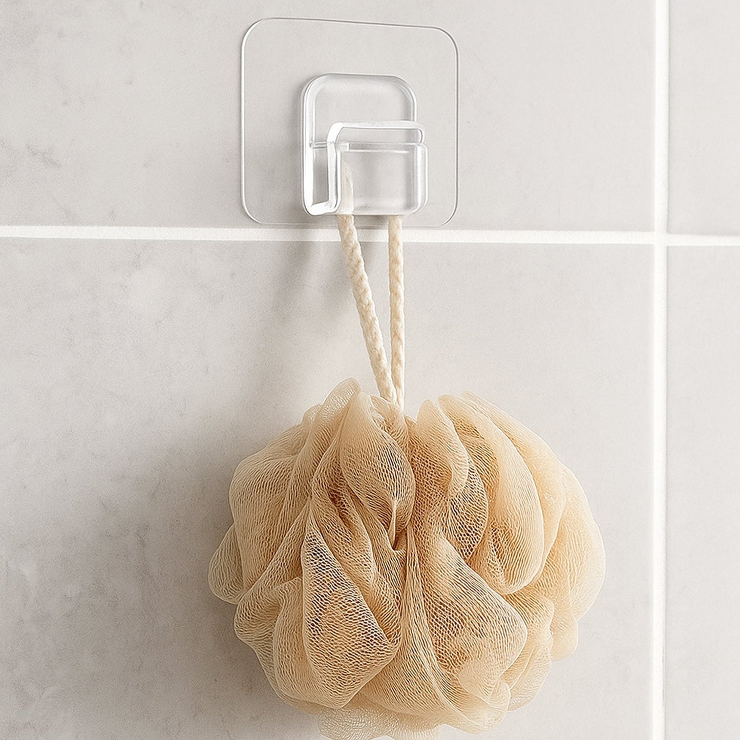Heavy-Duty Transparent Wall Hook with Seamless Adhesive Backing (1 Pc) Your Brand