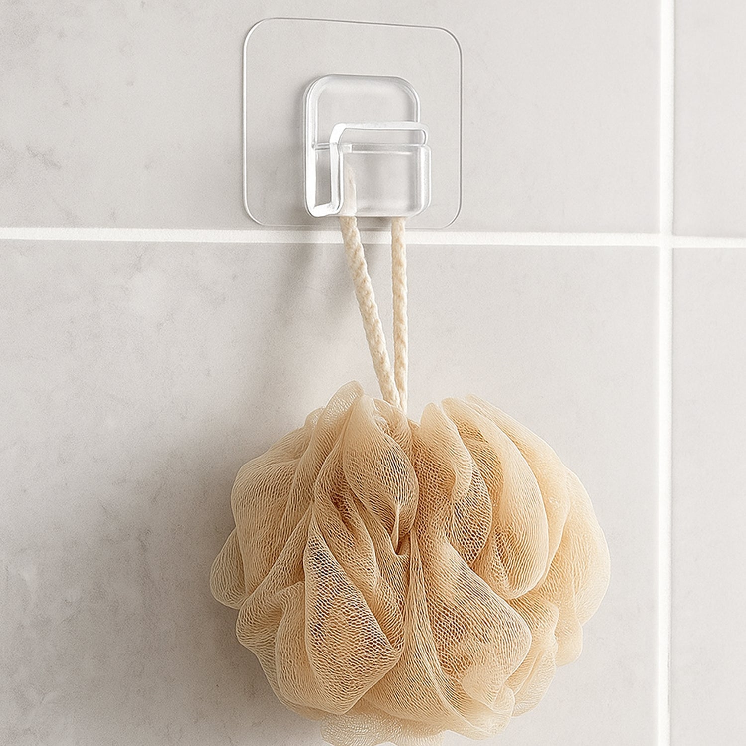 Heavy-Duty Transparent Wall Hook with Seamless Adhesive Backing (1 Pc) Your Brand