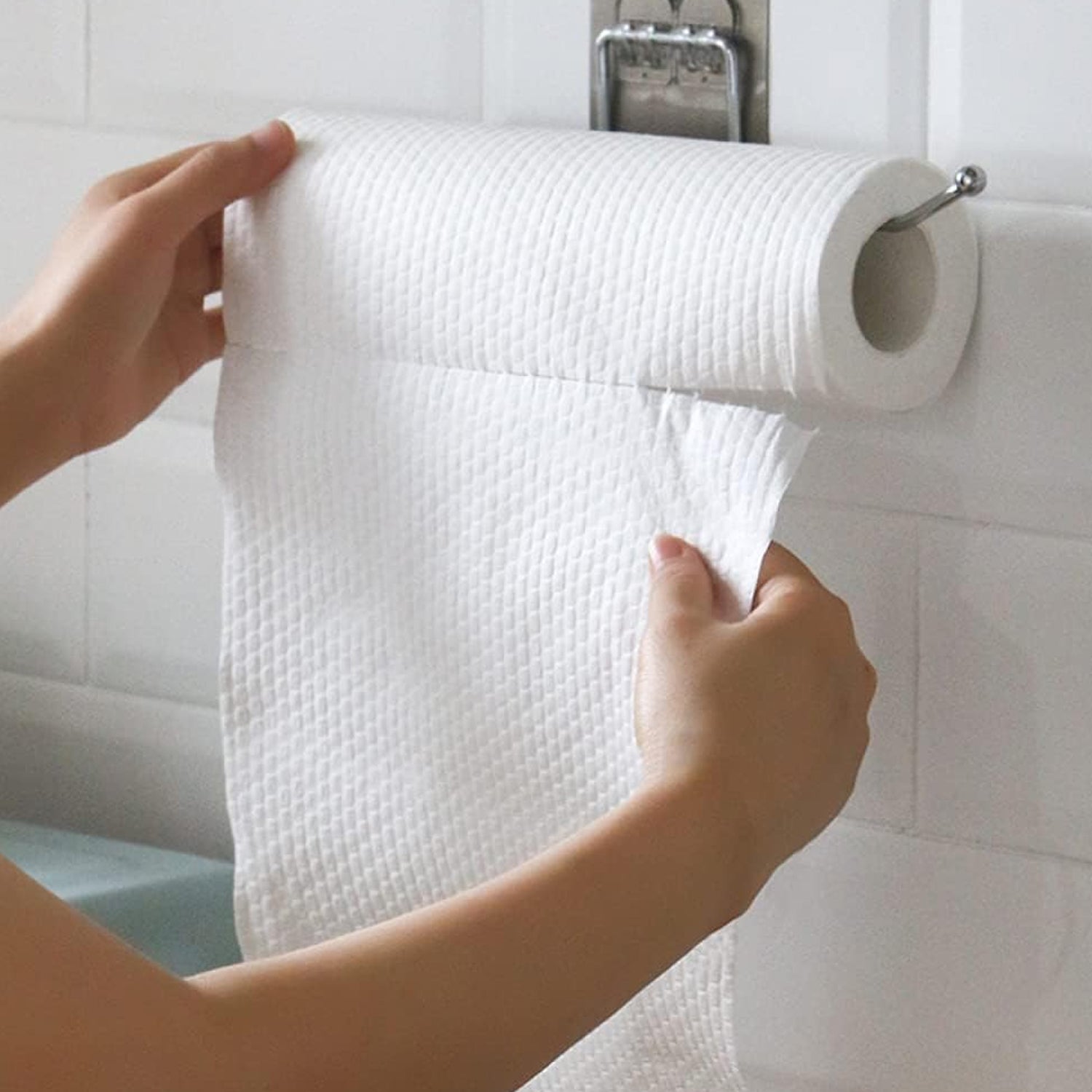 Stainless Steel Adhesive Paper Roll Holder Tissue (1 pc) Your Brand