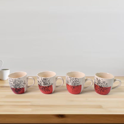 Healthy Choice Set Of 4pc Ceramic Cup And 4pc Glass Bowl With Plastic Plate (9 Pcs Set) Your Brand