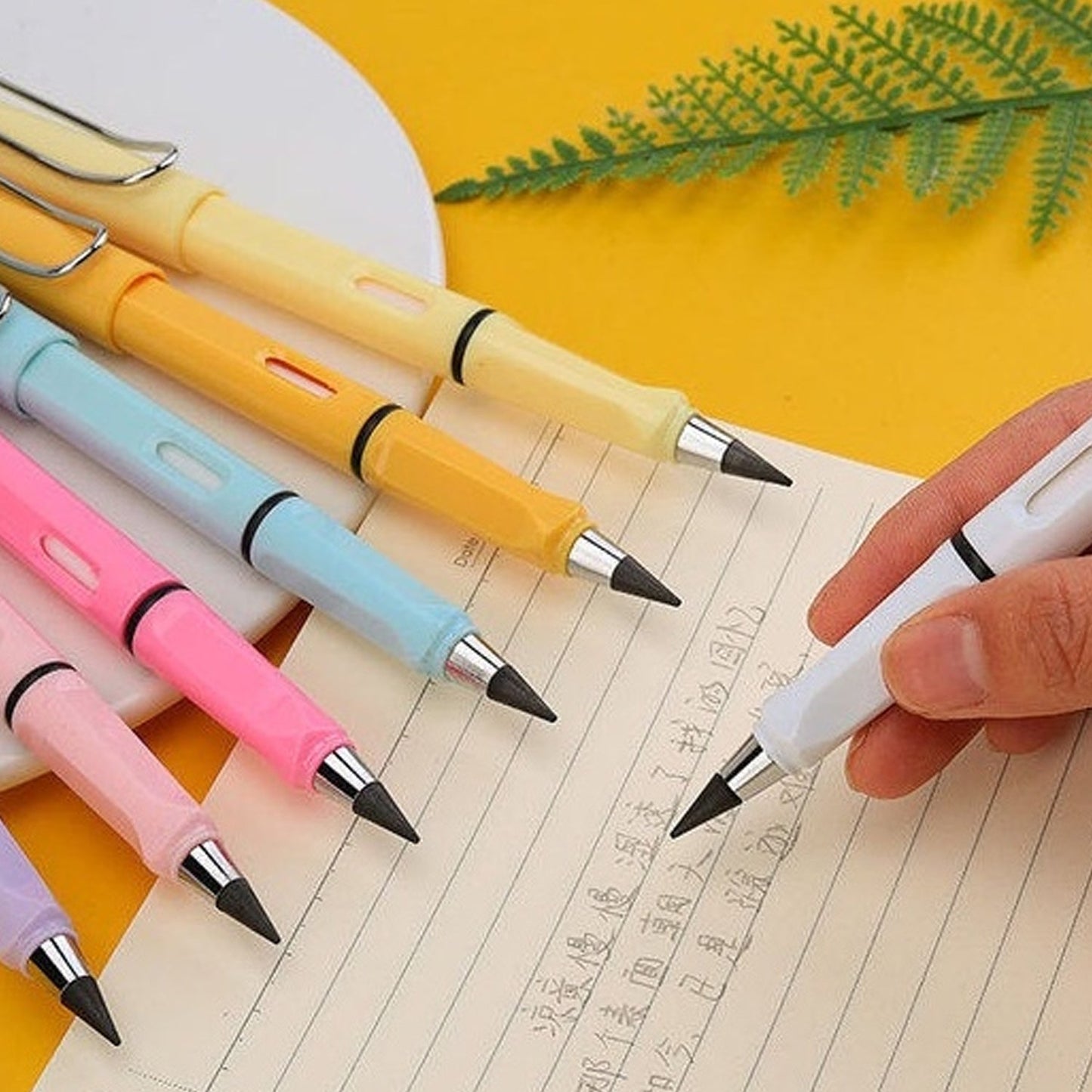 2-in-1 Everlasting Magic Pencil with Replaceable Eraser – Inkless, Reusable, Portable (1 Pc / Mix Color) Your Brand