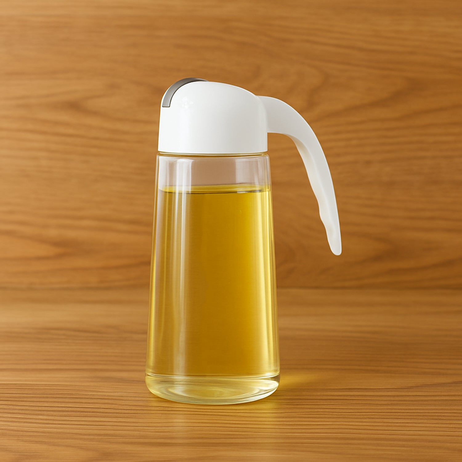 Kitchen Glass Oil Bottle Dispenser Automatic Opening Closing Home Bottles For Oil And Vinegar Honey Olive Oil Container (630ml) Your Brand