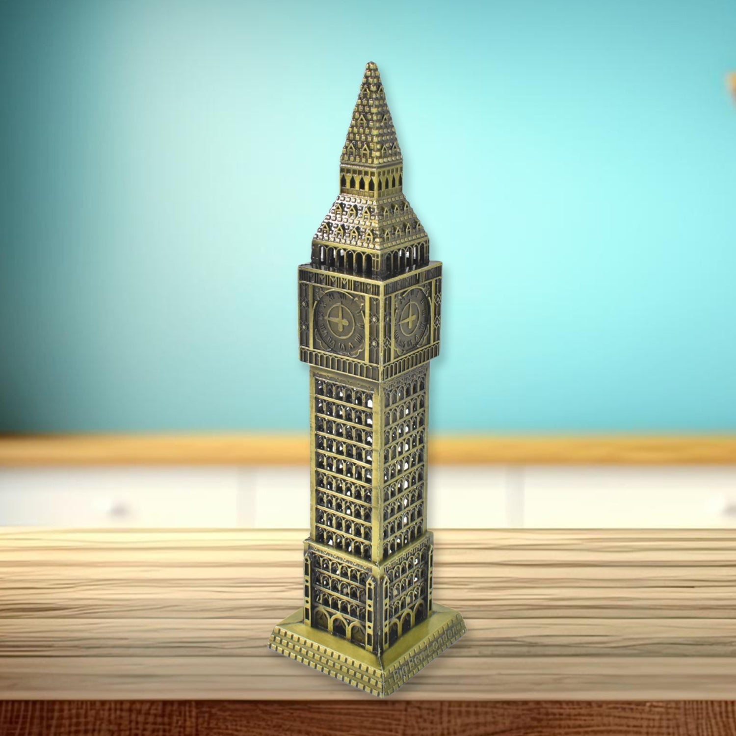 Big Ben London Clock Tower Miniature Metal Statue - Elegant Home Decor and Perfect Gifting Option Your Brand