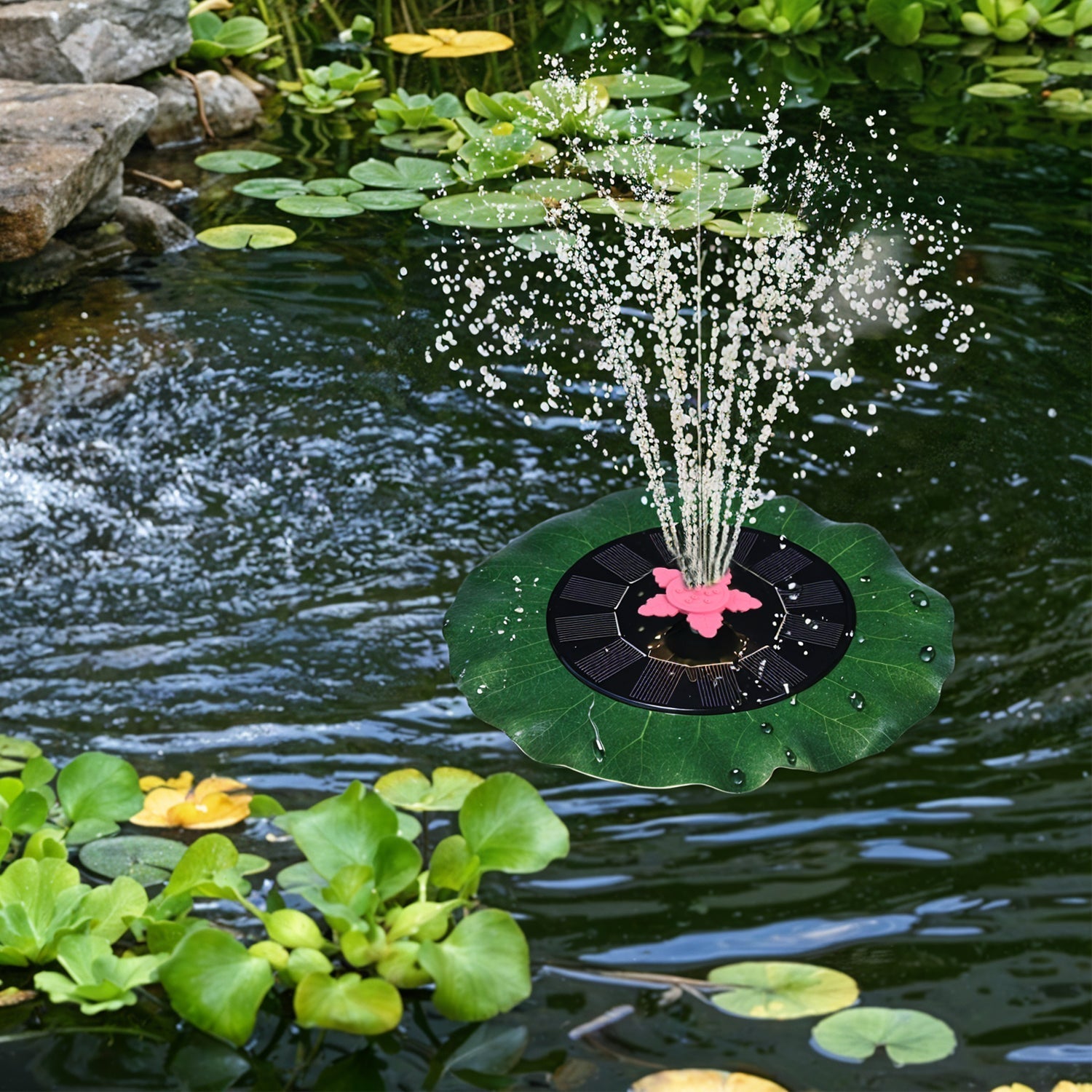 Decorative Solar-Powered Floating Water Fountain Pump Your Brand