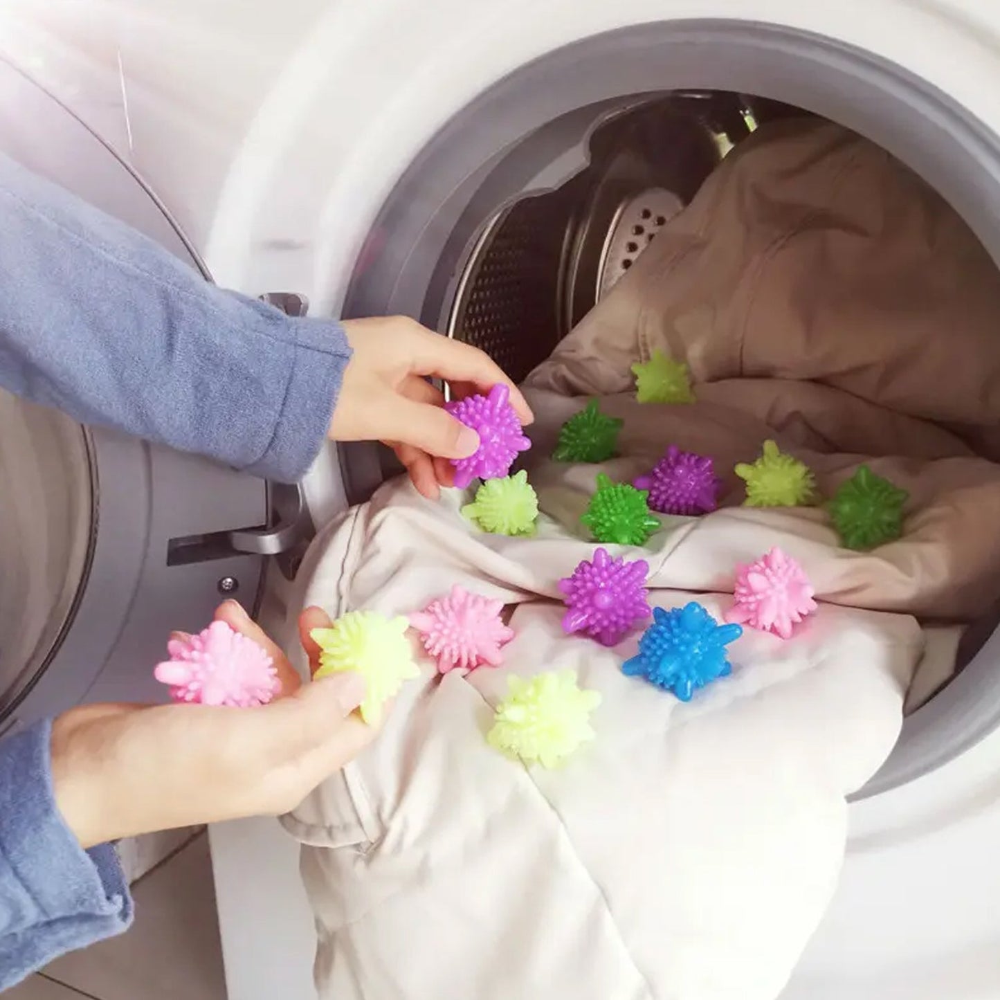 Soft Star Laundry Dryer Balls – 10-Piece Multi-Color Clothes Softener Your Brand