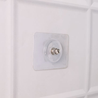 Heavy Duty Transparent Adhesive Wall Hook with Stainless Steel Screw Head (1 Pc) Your Brand