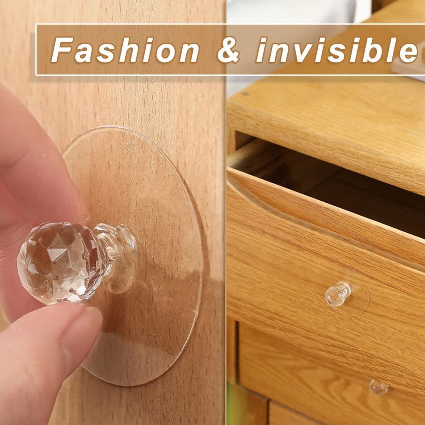 Clear Diamond Crystal Cabinet Knob & Pull Handle (1 Pc) Your Brand