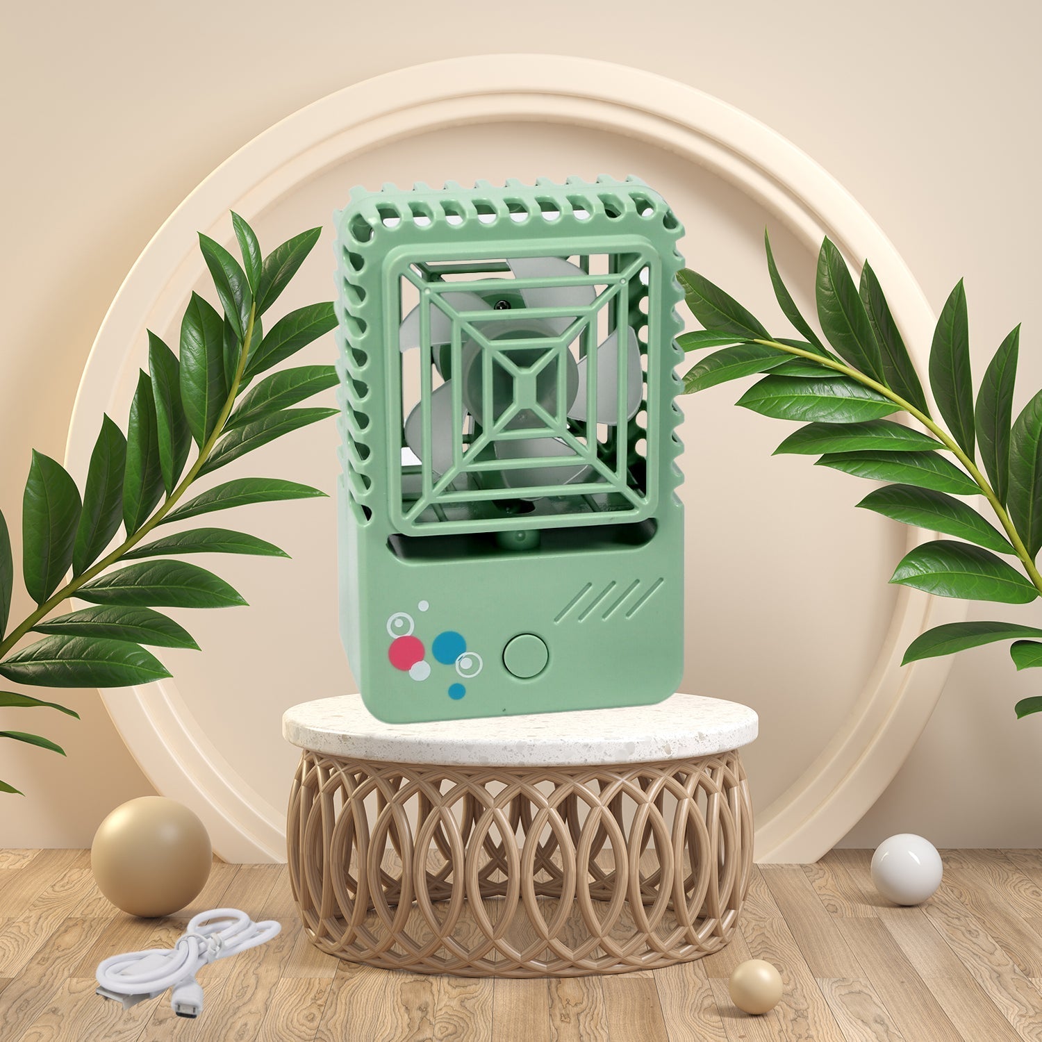 Mini Rechargeable Desktop Fan for Home & Office (USB, Handheld) Your Brand