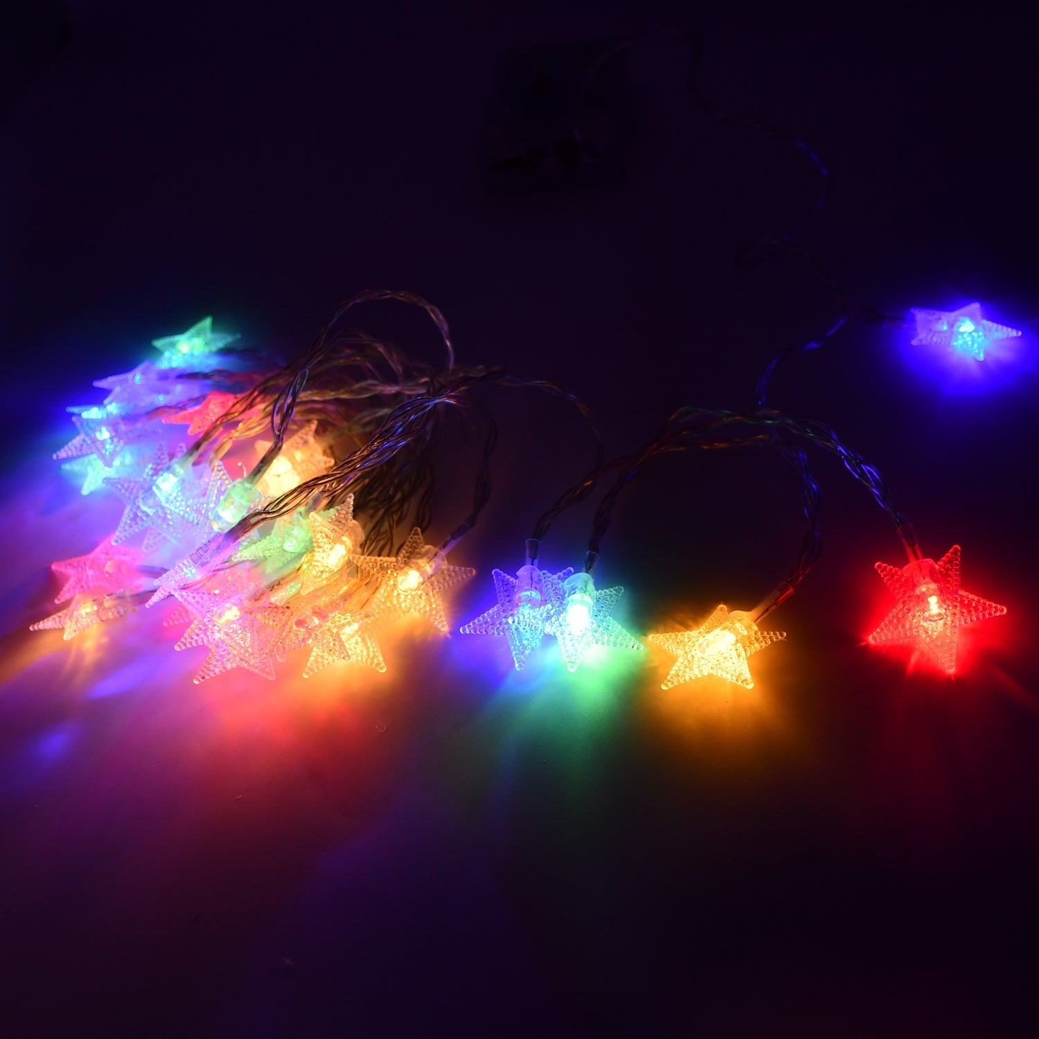 28 LED / Star 3.9 Meter Star Shape Led Light Battery Operated with Flashing Modes for Home Decoration, Kids Room, Waterproof Diwali & Wedding LED Christmas Light Indoor and Outdoor Light ,Festival Decoration (Multicolor Battery Not Included 3.9Mtr) Your Brand