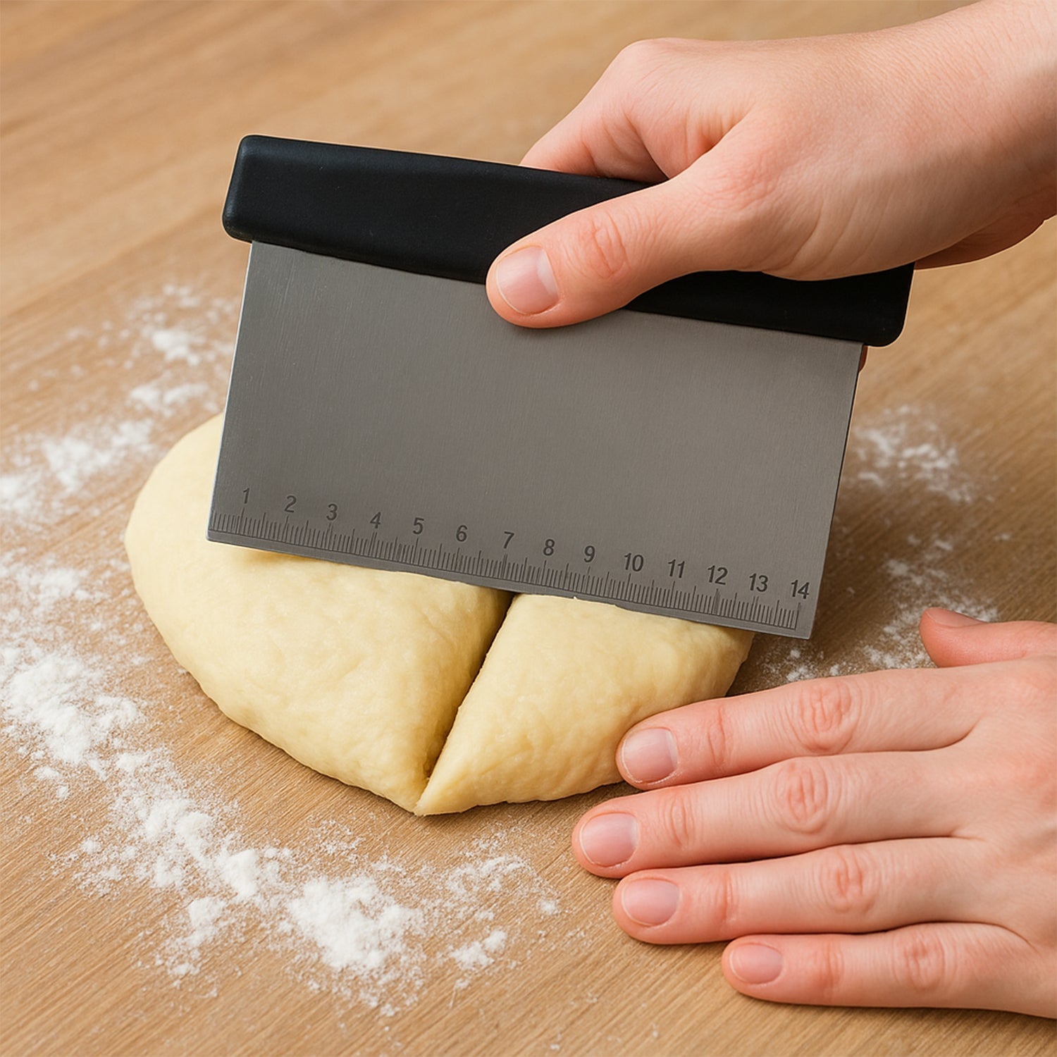 Premium Stainless Steel Dough Scraper (1 Pc) Your Brand