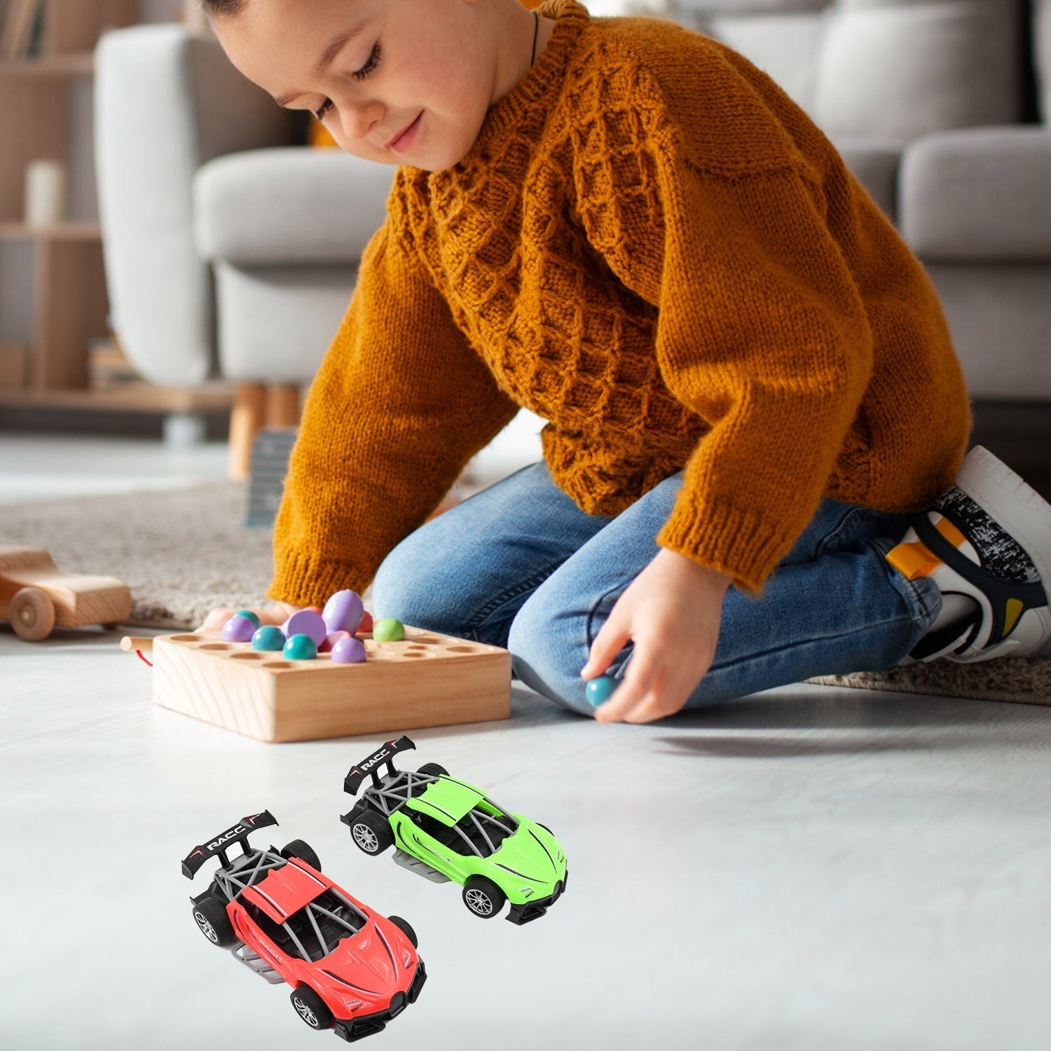 Mini Pull Back Racing Car Widely Used By Kids & Children  (8 Pcs Set / Mix Color) Your Brand