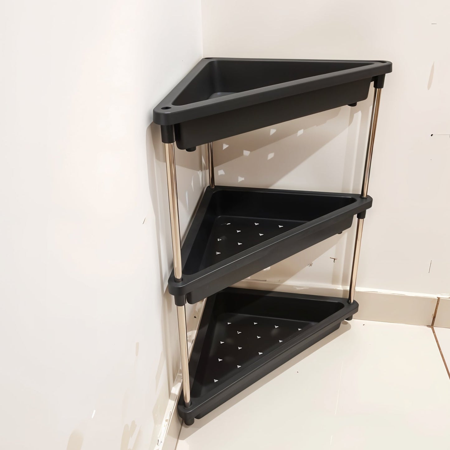 3-Layer Multipurpose Plastic Corner Storage Rack Your Brand