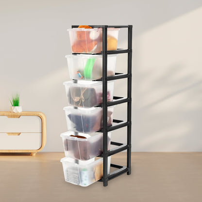 6-Layer Modular Plastic Drawer Storage Cabinet Your Brand