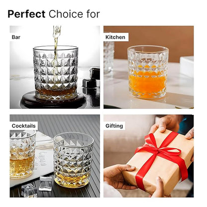 Premium Crystal-Style Glass Tumbler Set (6 Pc / 210 ML) Your Brand