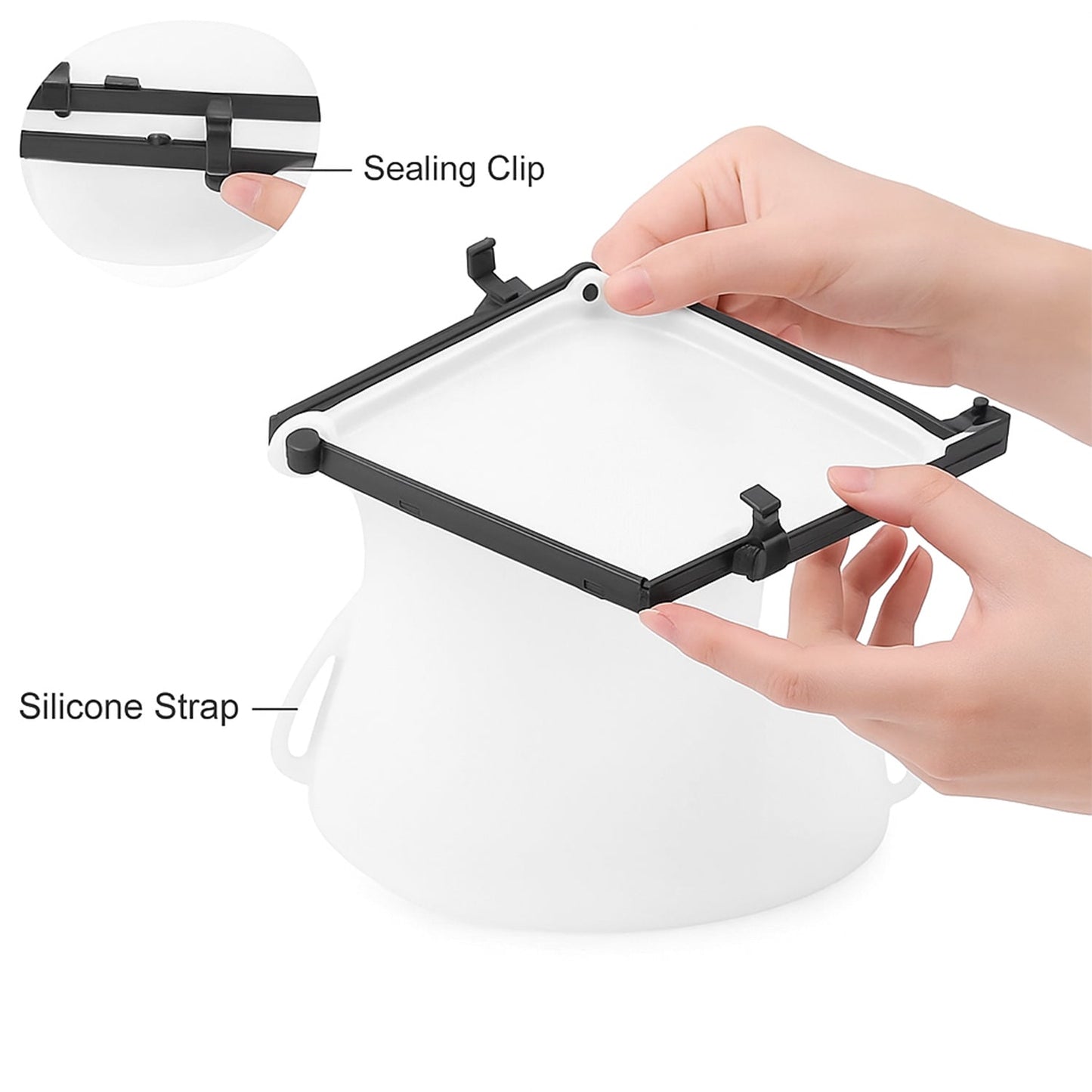 Eco-Friendly Food Storage: Reusable Silicone Bags (3-Pack) - Leakproof & Safe Your Brand