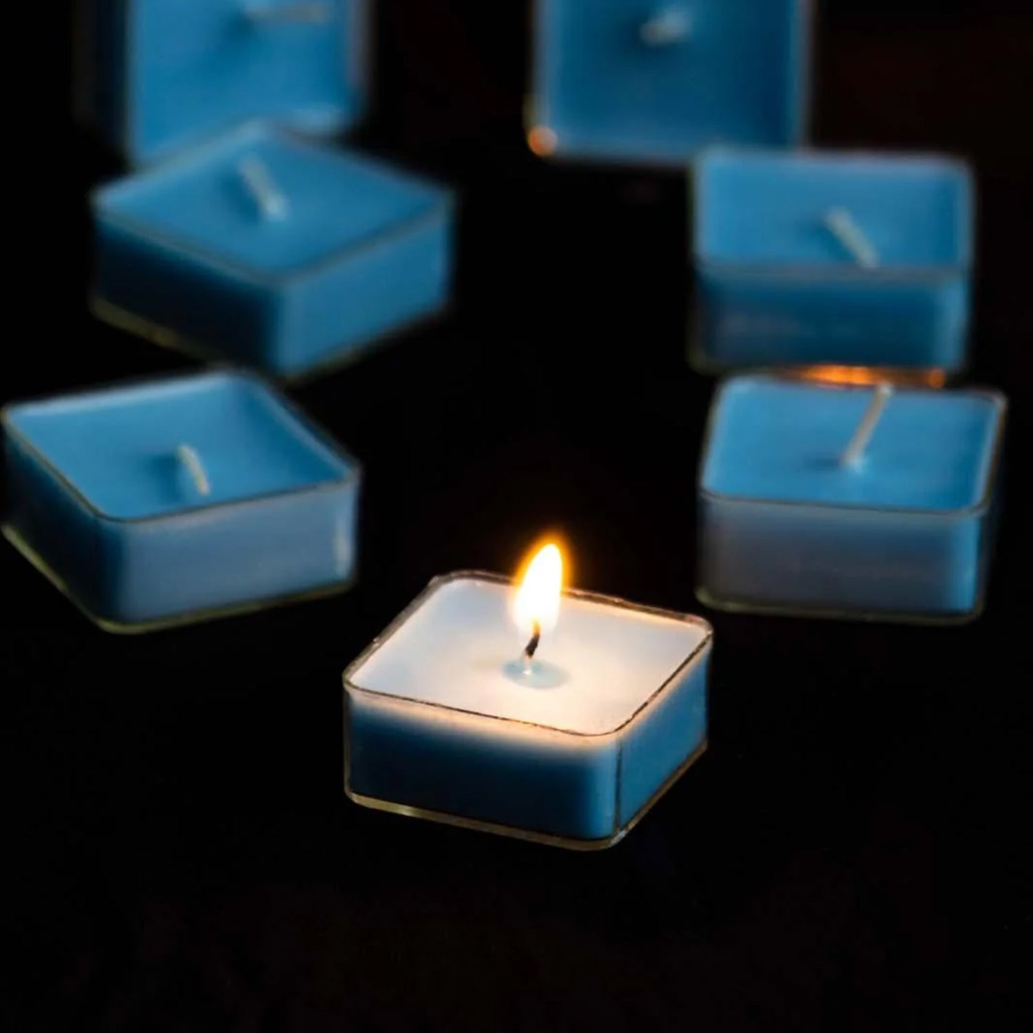 Smokeless Scented Acrylic Lavender Tealight Candles | Scented Acrylic Tealight Candle Set of 1 for Home Decoration and Celebrations | Long Burning Time Candle, Diwali (1 Pc / Mix Color) Your Brand