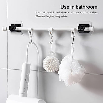 Heavy-Duty Wall-Mount Clip with Transparent Adhesive Base (2 Pc) Your Brand