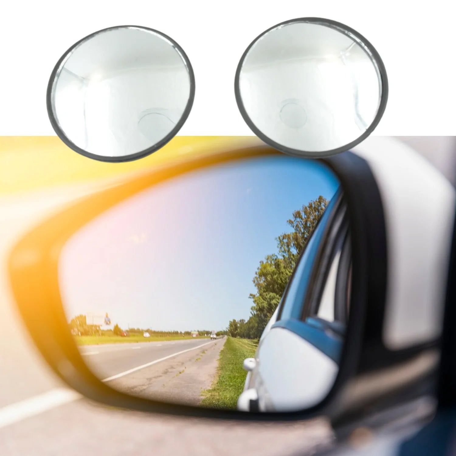 Car Blind Spot Mirror – HD Glass, Convex & Frameless (2 Pcs Set) Your Brand