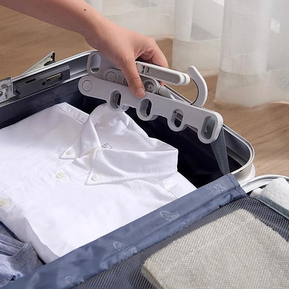 5-Hole Foldable Clothes Hanger – Robust, Space-Saving Travel Rack Your Brand