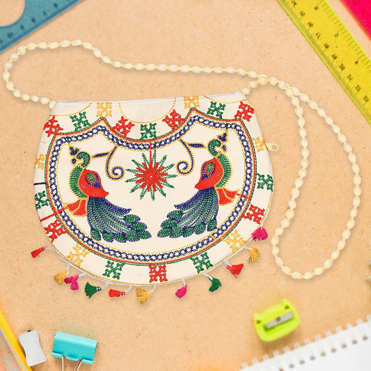 11 inch Handcrafted Cotton Embroidered Shoulder Bag for Girls & women (1 Pc) Your Brand