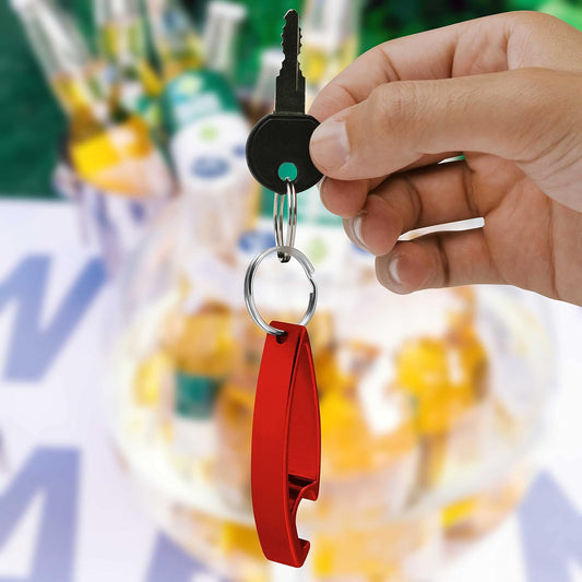 2 in 1 Compact Metal Bottle Opener with Keyring (1 Pc) Your Brand